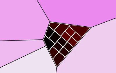 Polygon split into relatively homogeneous plots.