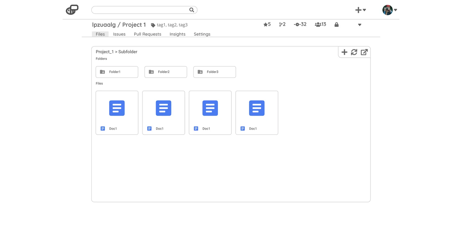 View of the Project Files