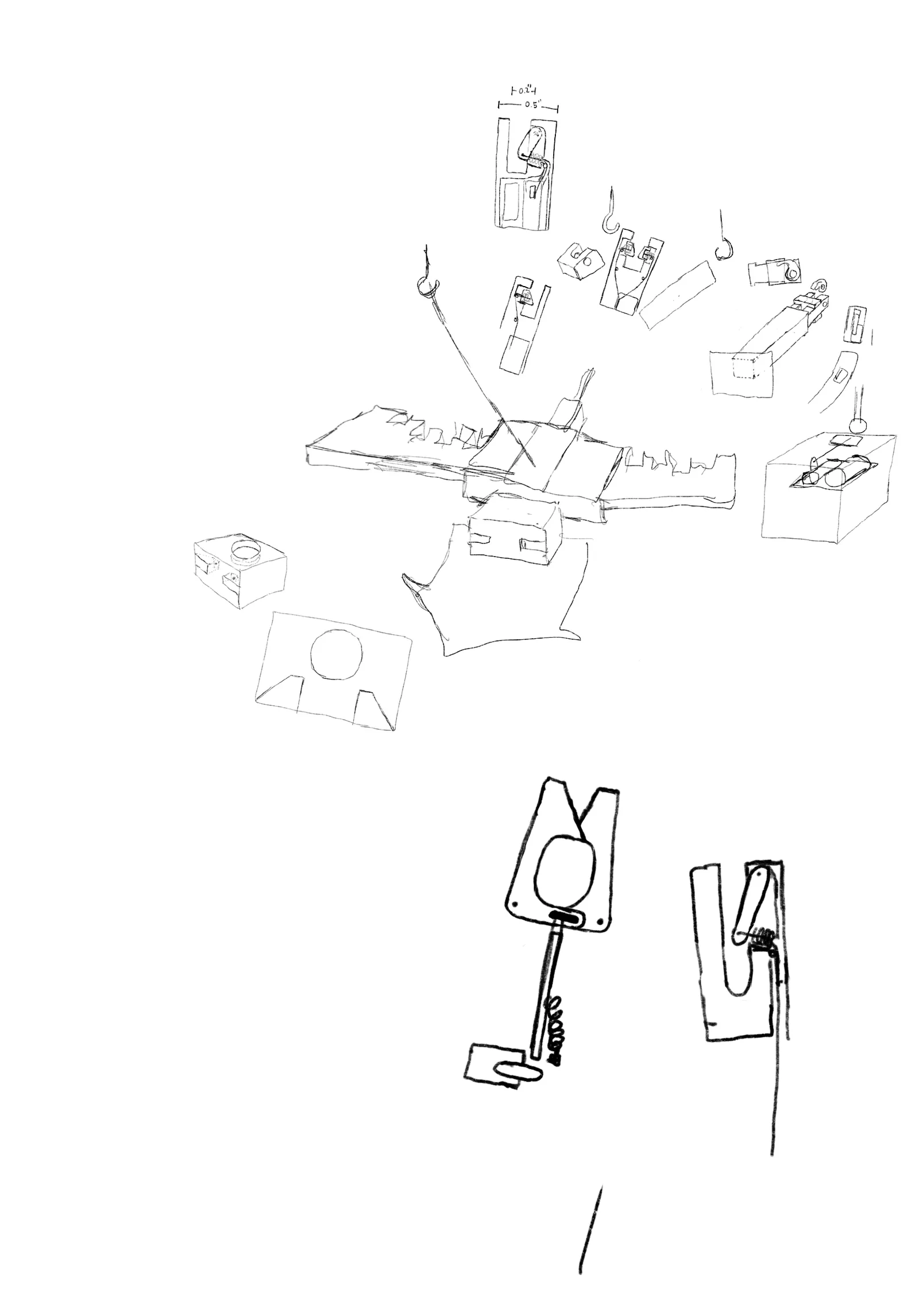 Drafts of different latch designs...
