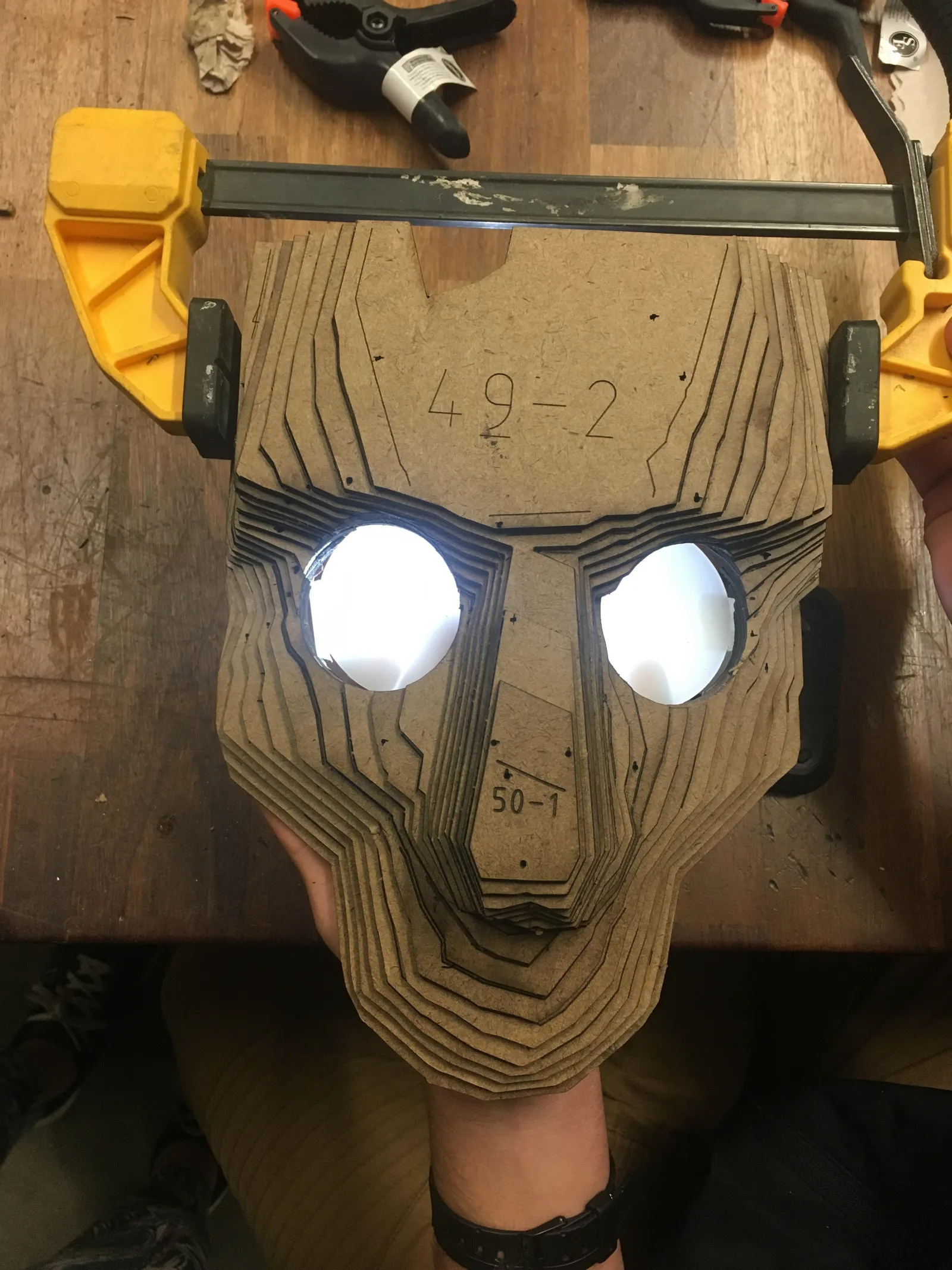 Testing the eyes.