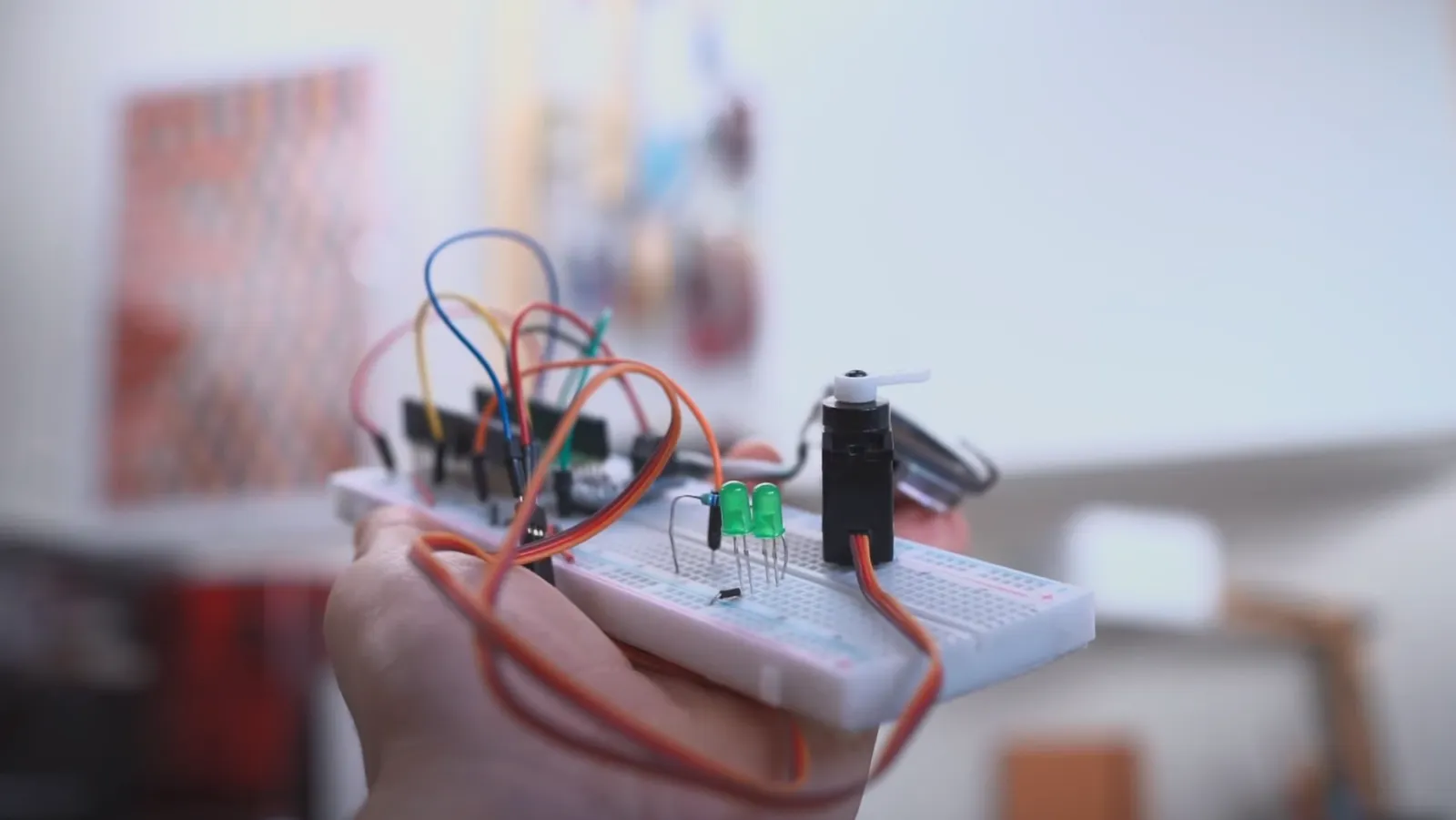 Prototyping the electronics on a breadboard