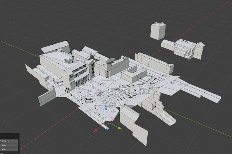 Courtyard mostly complete, UMC missing.