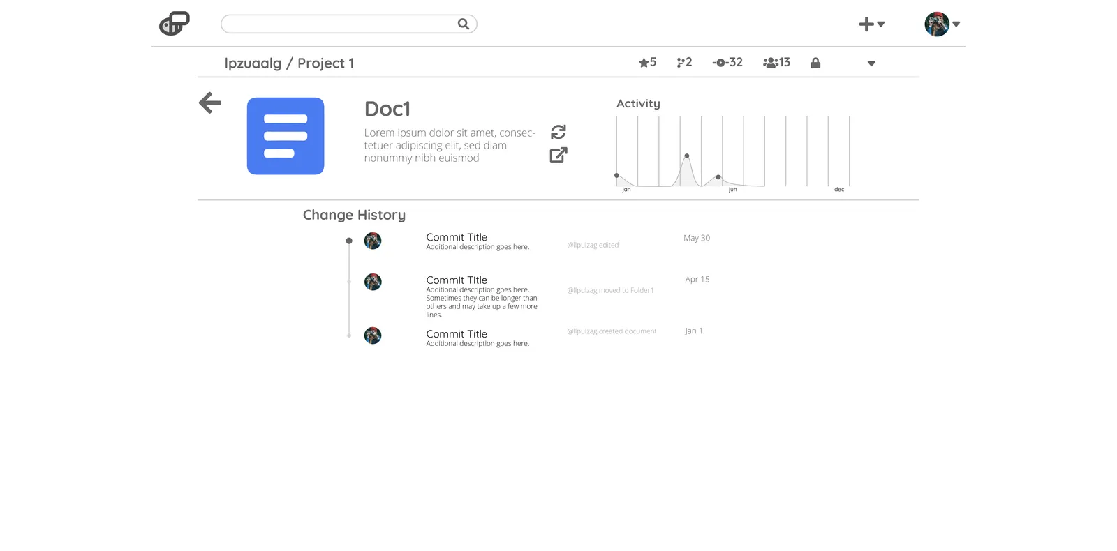 File View / History Interface
