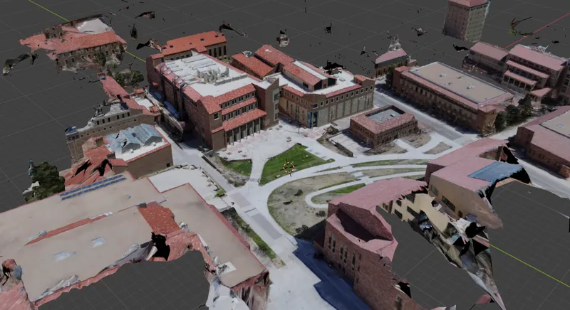 Screenshot of the VAC Plaza reconstructed with AliceVision Meshroom.